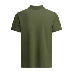 Polo Ralph Lauren Classic Green Polo Shirt With Textured Fabric AndGrey Poloshirt
