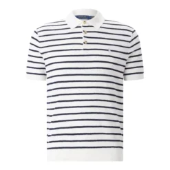 Polo Ralph Lauren Gestreiftes Poloshirt weiß Poloshirt