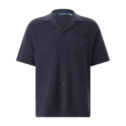 Polo Ralph Lauren Kurzarmhemd aus Baumwolle dunkelblau Strickjacke
