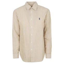 Polo Ralph Lauren Long-Sleeve Button-Up Shirt Neutrals Bluse