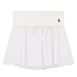Polo Ralph Lauren Minirock mit Volantsaum weiß Minirock