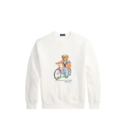 Polo Ralph Lauren Ribbed Crewneck Sweatshirt White Sweatshirt