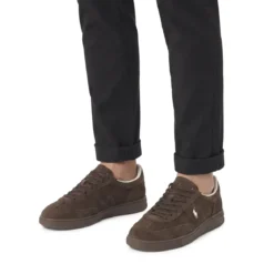 Polo Ralph Lauren Sneaker aus Rindsleder weiß Schnürschuhe