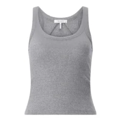 Rag & Bone Ripp-Top mit U-Ausschnitt grau Top