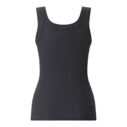 Rag & Bone Ripp-Top mit U-Ausschnitt schwarz Top