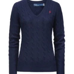 Ralph Lauren Pullover mit Zopfmuster blau Pullover