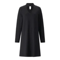 Riani Midikleid mit V-Ausschnitt Schwarz Midikleid