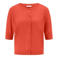 Riani Strickjacke aus Kaschmir-Woll-Mix orange Strickjacke