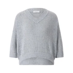 Roberto Collina Kurzarmpullover aus Baumwollmix lila Pullover