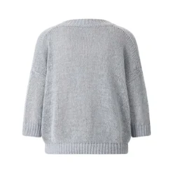 Roberto Collina Kurzarmpullover aus Baumwollmix lila Pullover