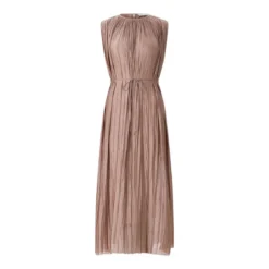 Roberto Collina Plissiertes Midikleid braun Midikleid