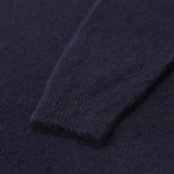 Roberto Collina Pullover aus Kaschmir-Seide-Mix dunkelblau Pullover