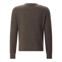 Roberto Collina Rundhalspullover aus Woll-Mix grau Pullover