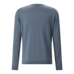 Roberto Collina Rundhalspullover aus Merinowolle blau Pullover