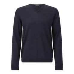 Roberto Collina Strickpullover mit V-Ausschnitt schwarz Longsleeve