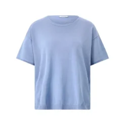 Rosso35 Oversized Shirt aus Baumwolle Hellblau T-Shirt