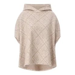 Rosso35 Poncho mit Kapuze beige Poncho