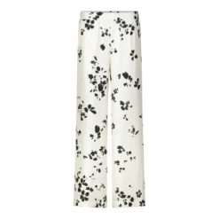Rosso35 Wide-Leg Hose aus Seide Creme Hose