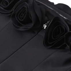 Rotate Midi Kleid aus Krepp schwarz Maxikleid