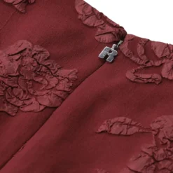 Rotate Midikleid mit Puffärmeln rot Maxikleid