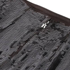 Rotate Midirock mit Pailletten schwarz Maxirock