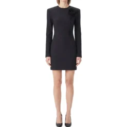 Rotate Minikleid aus Crêpe schwarz Minikleid
