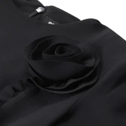 Rotate Minikleid aus Crêpe schwarz Minikleid