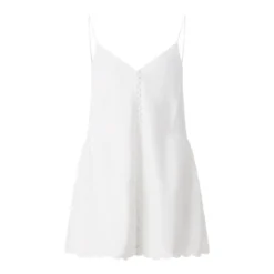 Rotate Mini-Kleid mit Spaghetti-Trägern weiß Minikleid