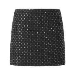 Rotate Minirock mit Pailletten schwarz Minirock