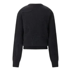 Rotate Pullover aus Woll-Mix schwarz