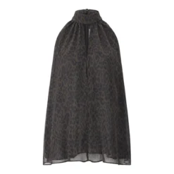 Rotate Top mit Animalprint braun Top