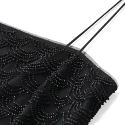 Rotate Top mit Pailletten schwarz Top