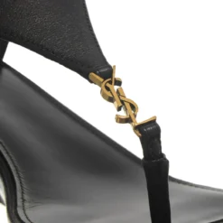 Saint Laurent Cassandra Wedges Nero Sandalen