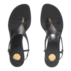 Saint Laurent Cassandra Wedges Nero Sandalen