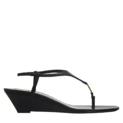 Saint Laurent Cassandra Wedges Nero Sandalen