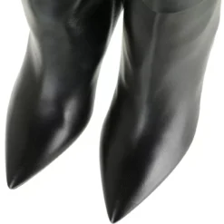 Saint Laurent Niki Monogram Booties Smooth Leather Black Stiefel