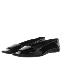 Saint Laurent Poppy Ballerinas Black Ballerinas