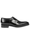 Santoni Leather doublebuckle shoe weiß Slides