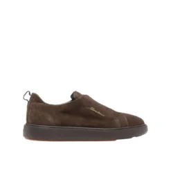Santoni Sneaker Con Logo Brown Loafer