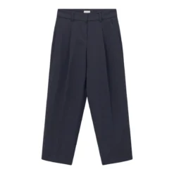 Seductive Bundfaltenhose Sloanne dunkelblau Hose