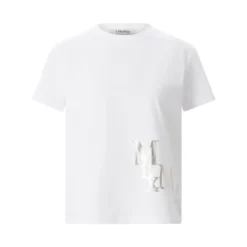 S Max Mara T-Shirt Medile mit Logo weiß T-Shirt