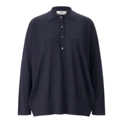 Sminfinity Pullover aus Merinowolle blau Poloshirt