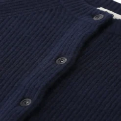 Sminfinity Strickjacke aus Kaschmir & Baumwolle blau Strickjacke