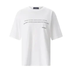 Sportmax Crewneck T-Shirt With Chest Print White T-Shirt