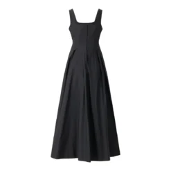 Sportmax Maxikleid Giro aus Baumwolle schwarz Maxikleid