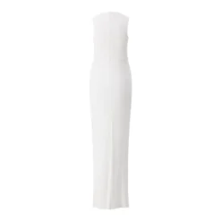 Sportmax Maxikleid Salett mit Cut-Out weiß Maxikleid