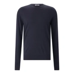 Stefan Brandt Pullover Enno aus Wolle dunkelblau Longsleeve