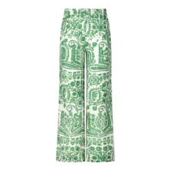 STELLA FOREST Weite Hose mit floralem Muster Grün Hose