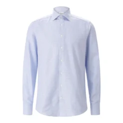STENSTRÖMS Slim-Fit Hemd aus Baumwolle blau Hemd