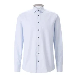 STENSTRÖMS Slim-Fit Hemd aus Baumwolle blau Hemd